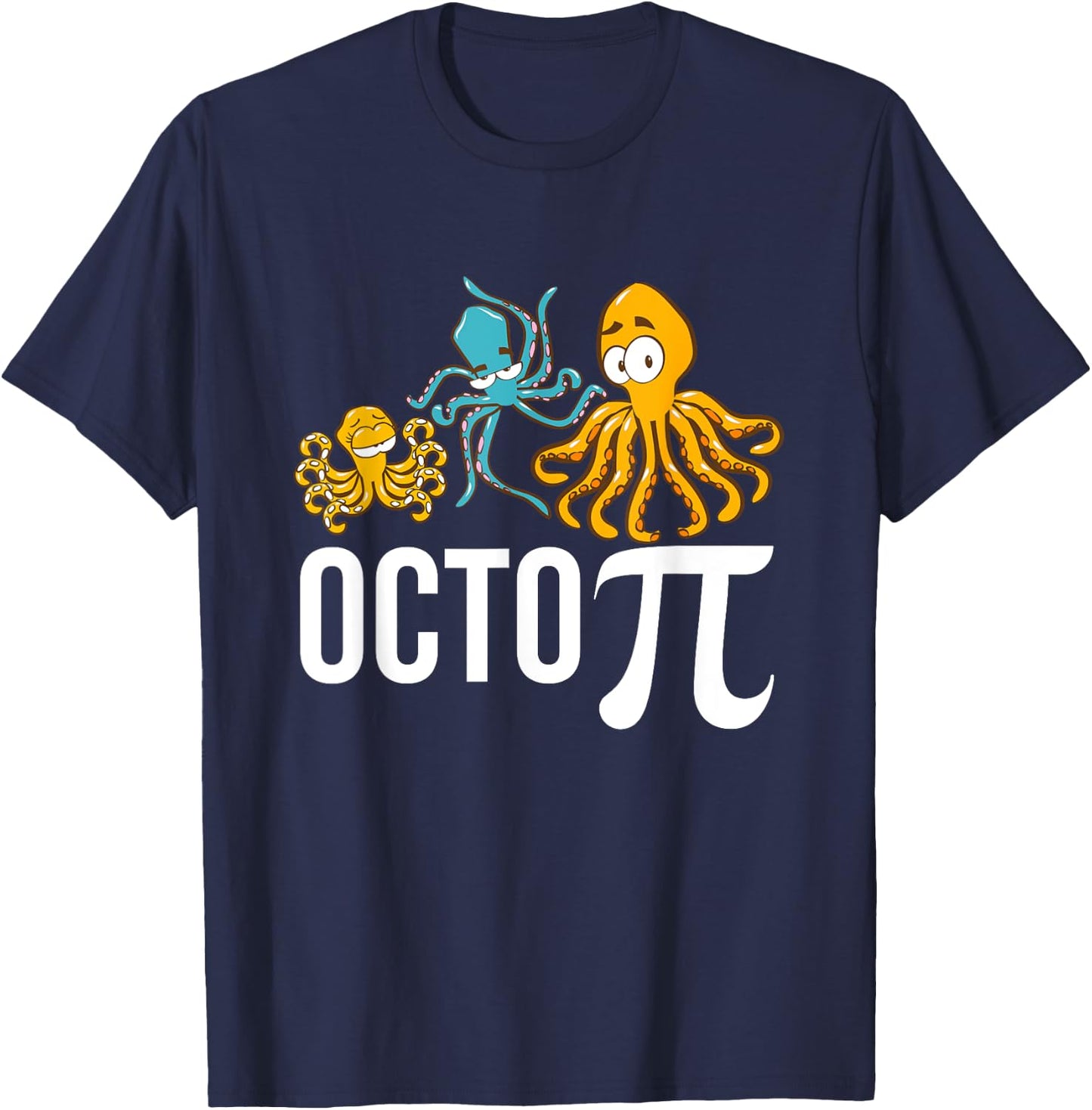 Octo Pi - Funny Math T-Shirt - T-Shirt | Navy