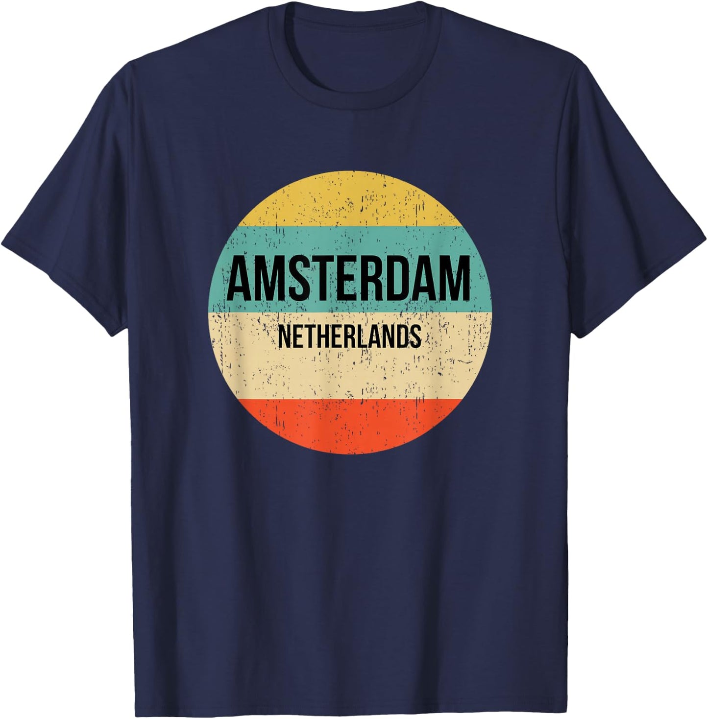 Amsterdam Netherlands T-Shirt - T-Shirt | Navy