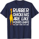 Funny Rubber Chicken Gift Men Women Rubber Chicken Costume T-Shirt - T-Shirt | Navy