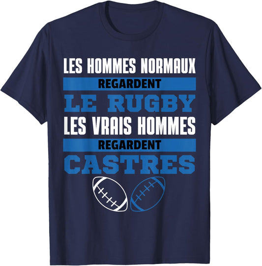 Supporter Rugby Castres Gift Humour , Black, S T-Shirt - T-Shirt | Navy