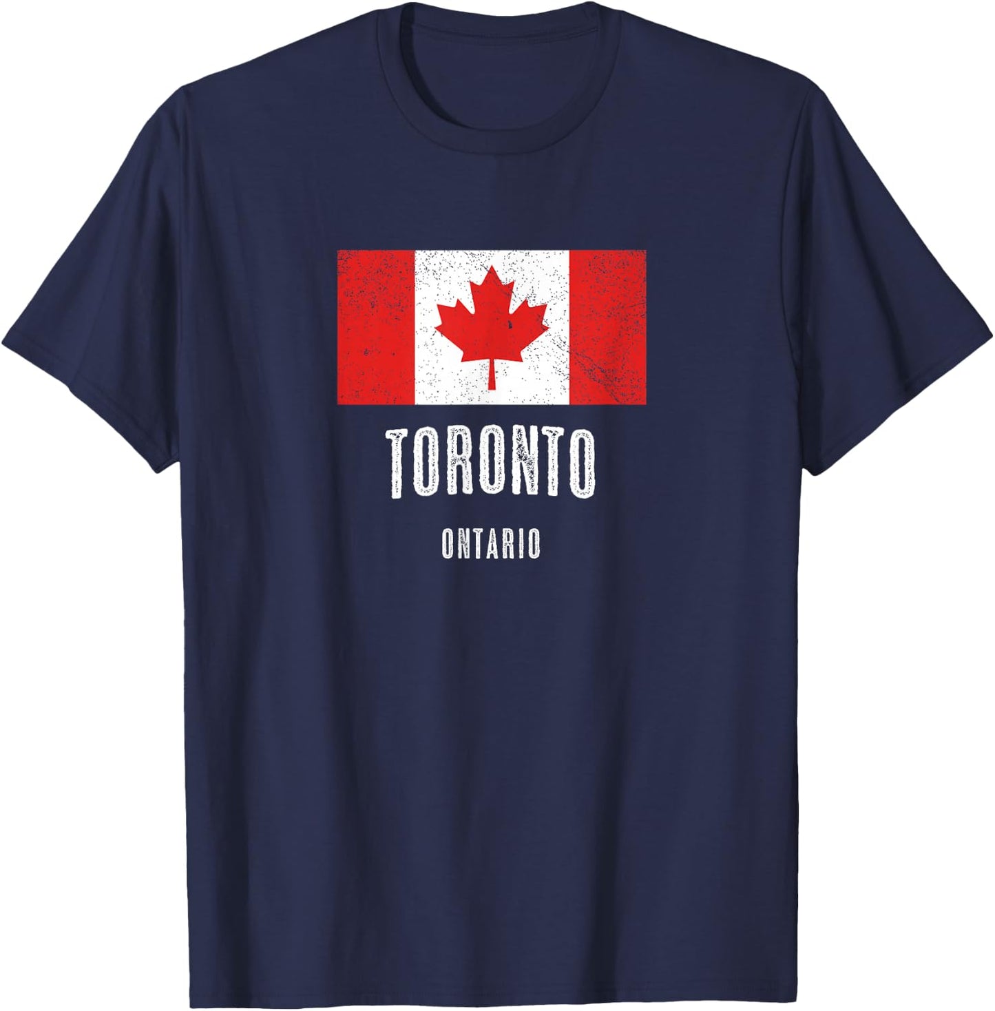 City of Toronto - Canada | Canadian Flag Souvenir T-Shirt - T-Shirt | Navy