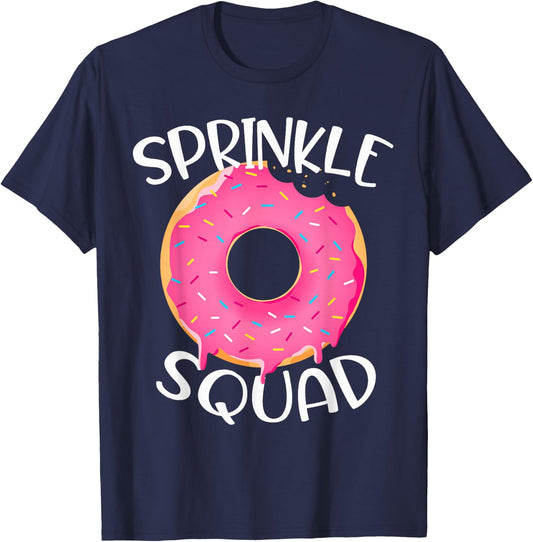 Sprinkle Squad Donut Funny Donut Lover Birthday Gifts T-Shirt - T-Shirt | Navy
