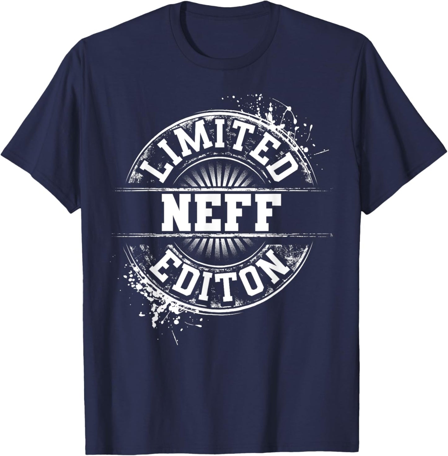 NEFF Funny Surname Family Tree Birthday Reunion Gift T-Shirt - T-Shirt | Navy