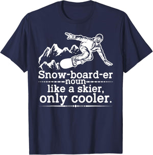 Snowboarder Definition Funny Snowboarding Winter Sports T-Shirt - T-Shirt | Navy