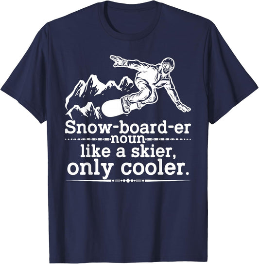 Snowboarder Definition Funny Snowboarding Winter Sports T-Shirt - T-Shirt | Navy