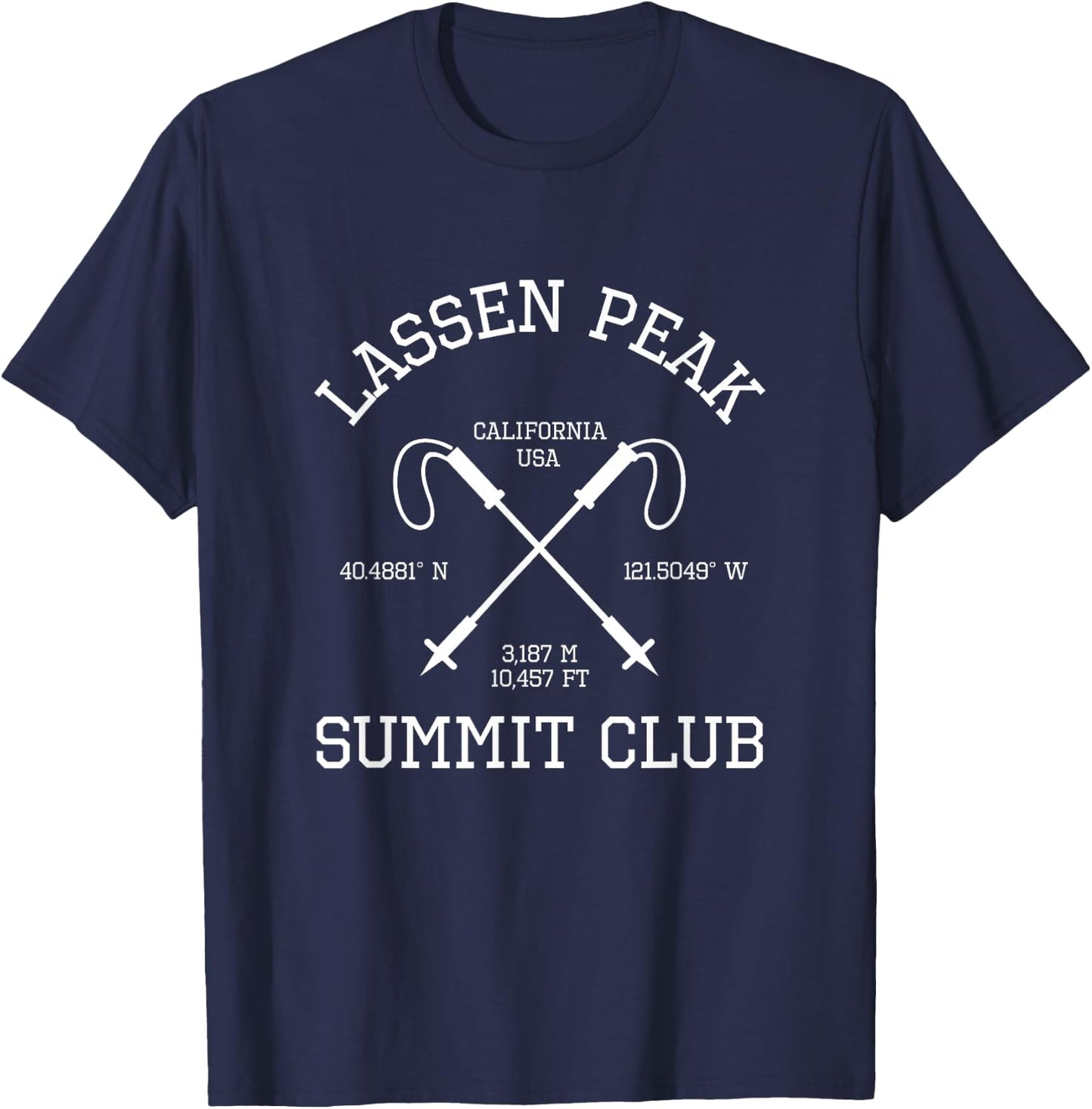 Climbed Lassen Peak Summit Club Hike USA Hiking Mount Lassen T-Shirt - T-Shirt | Navy