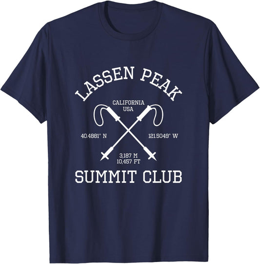 Climbed Lassen Peak Summit Club Hike USA Hiking Mount Lassen T-Shirt - T-Shirt | Navy