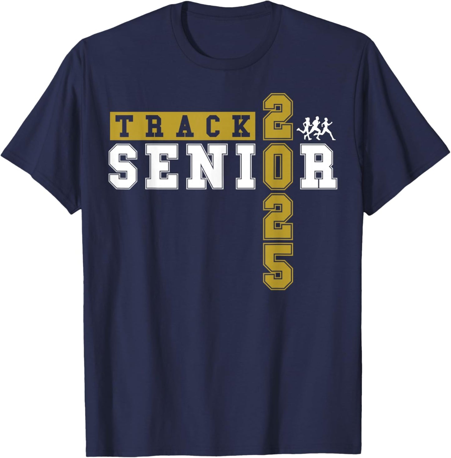 Track Senior Night Track Senior 2025 Graduation 14 T-Shirt - T-Shirt | Navy