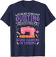 Funny Weekend Forecast Quilting Quilt Sewing Machine Sewer T-Shirt - T-Shirt | Navy
