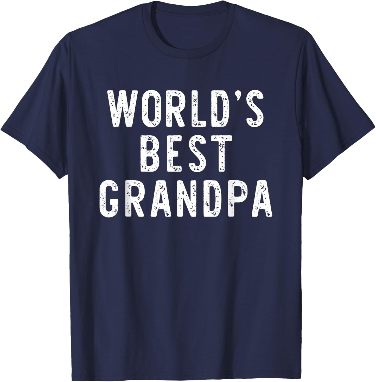 World's Best Grandpa Funny Family T-Shirt - T-Shirt | Navy