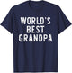 World's Best Grandpa Funny Family T-Shirt - T-Shirt | Navy