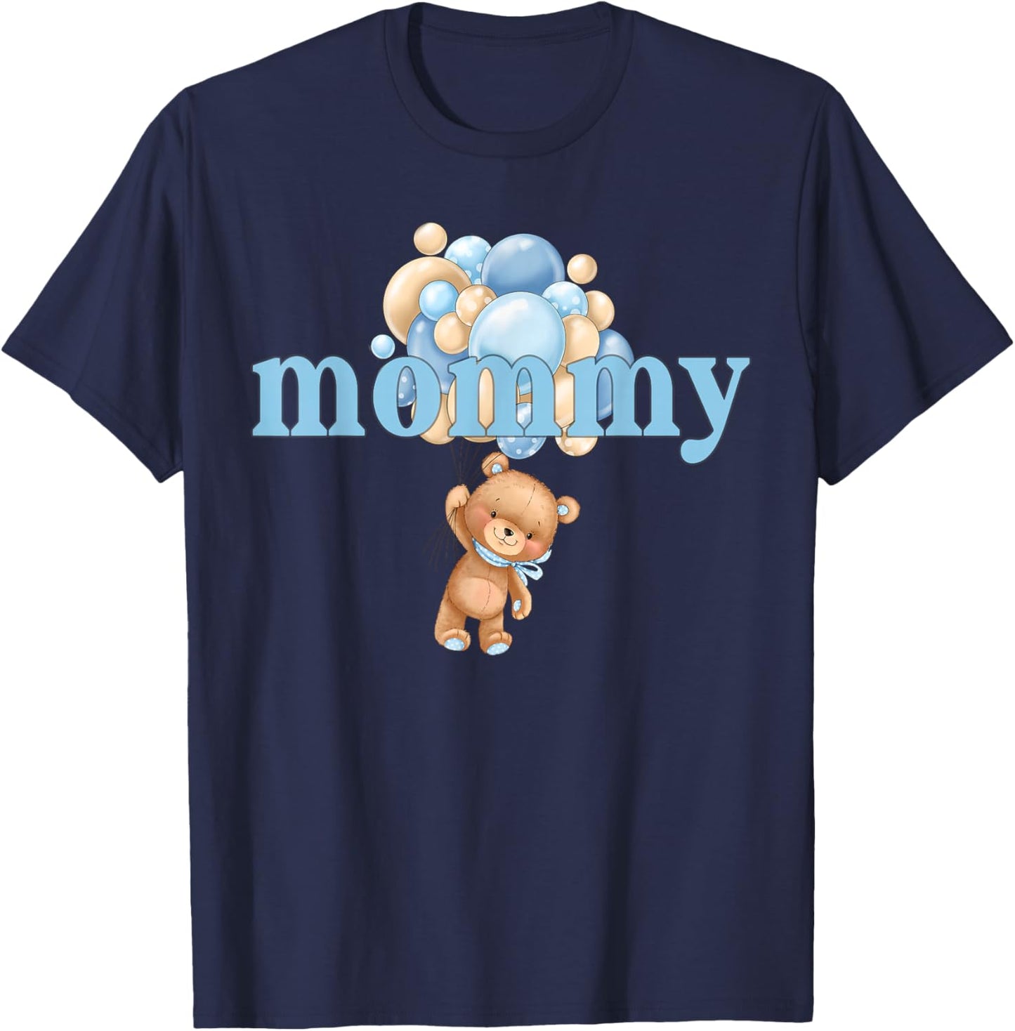 Mommy Teddy Bear 1st Birthday Boy Family Matching T-Shirt - T-Shirt | Navy
