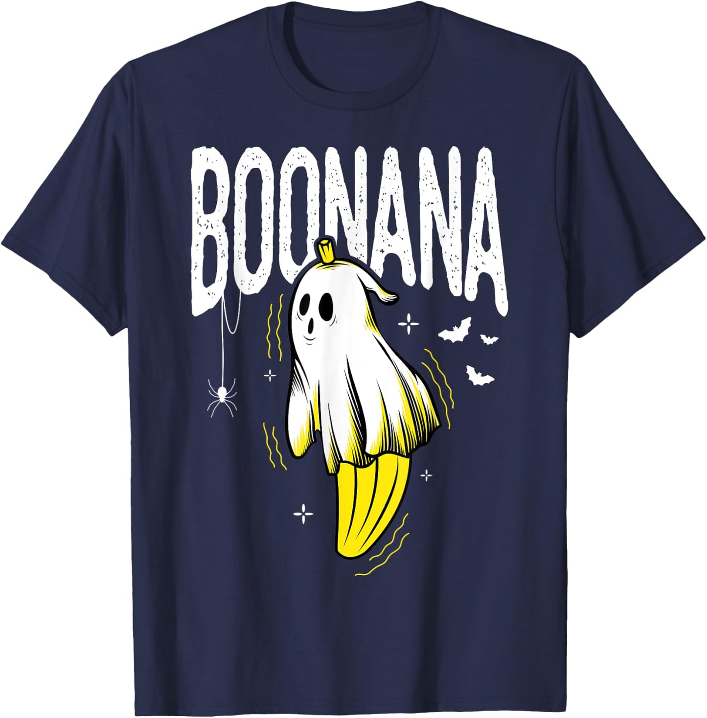 Boonana banana halloween creepy banana halloween fan T-Shirt - T-Shirt | Navy