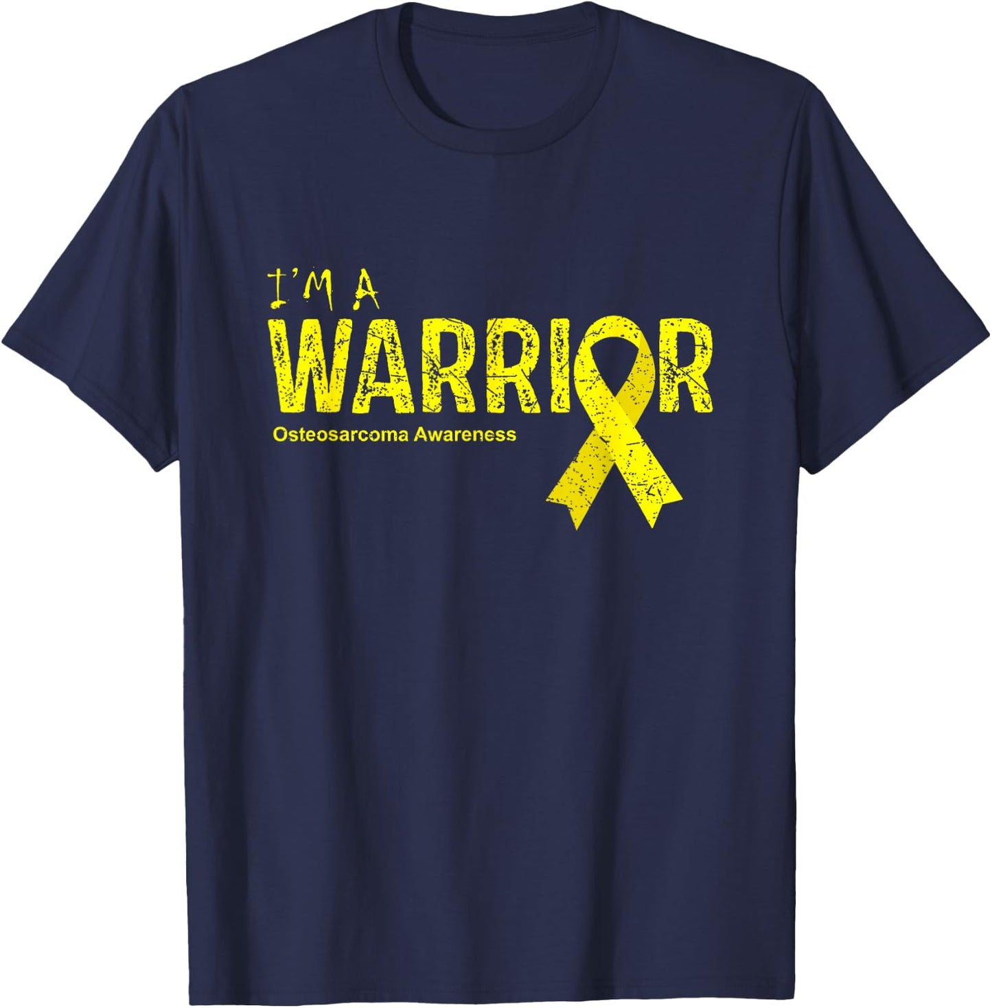 Osteosarcoma Awareness Warrior T-Shirt - T-Shirt | Navy