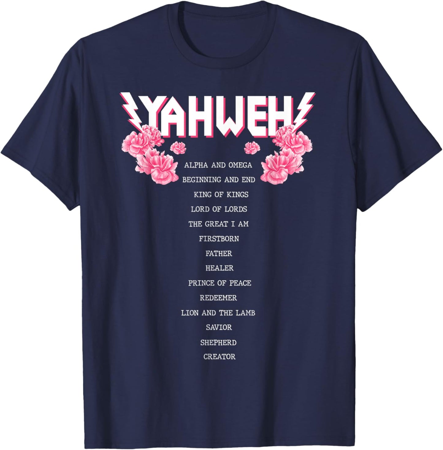 Yahweh Christian Religious YHWH Apparel Men and Women T-Shirt - T-Shirt | Navy
