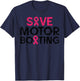 Save Motorboating Funny Pink Breast Cancer Awareness Support T-Shirt - T-Shirt | Navy