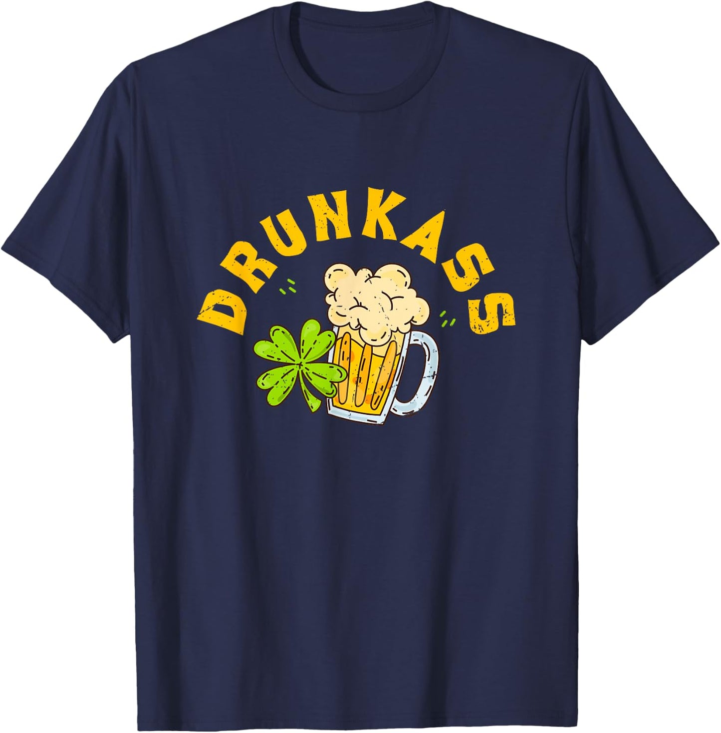 Drunkass / Funny Couple Matching St. Patrick’s Day T-Shirt - T-Shirt | Navy