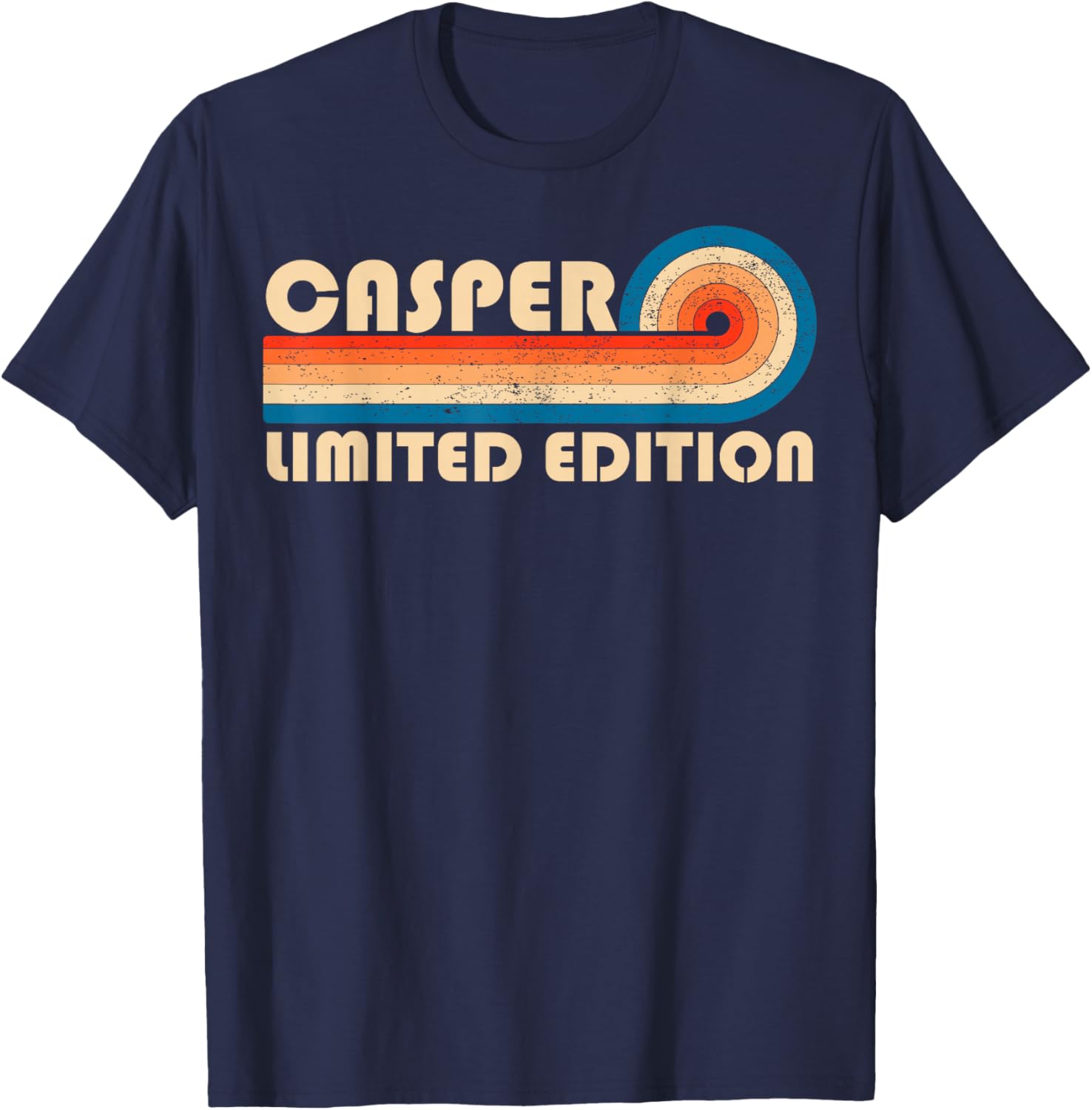 CASPER Surname Retro Vintage 80s 90s Birthday Reunion T-Shirt - T-Shirt | Navy