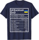 Ukrainian Dad Nutrition Facts National Pride Gift Dad T-Shirt - T-Shirt | Navy