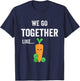 Carrot and Green Bean Peas for Teen BFFs Matching Couples T-Shirt - T-Shirt | Navy