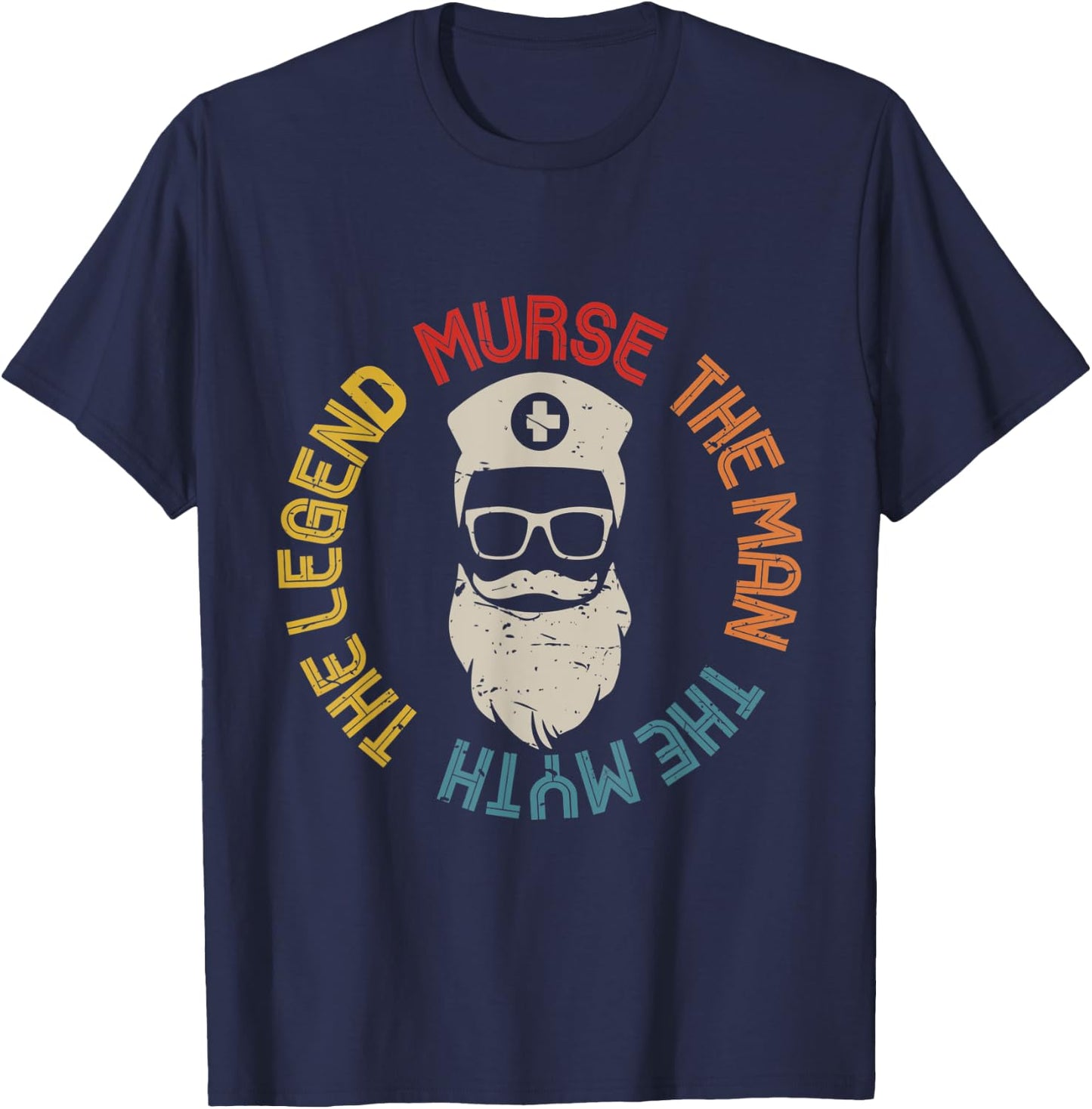 Male Nurse shirt funny Murse RN LPN CNA T-Shirt - T-Shirt | Navy