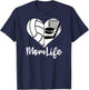 Mom Life Funny Volleyball Hockey Mom T-Shirt - T-Shirt | Navy