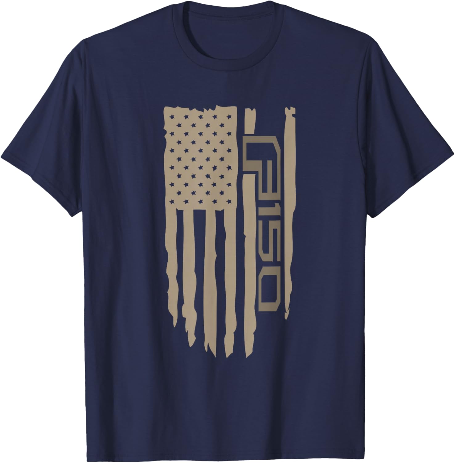 Wandering Wheels F150 American Flag T-Shirt - T-Shirt | Navy