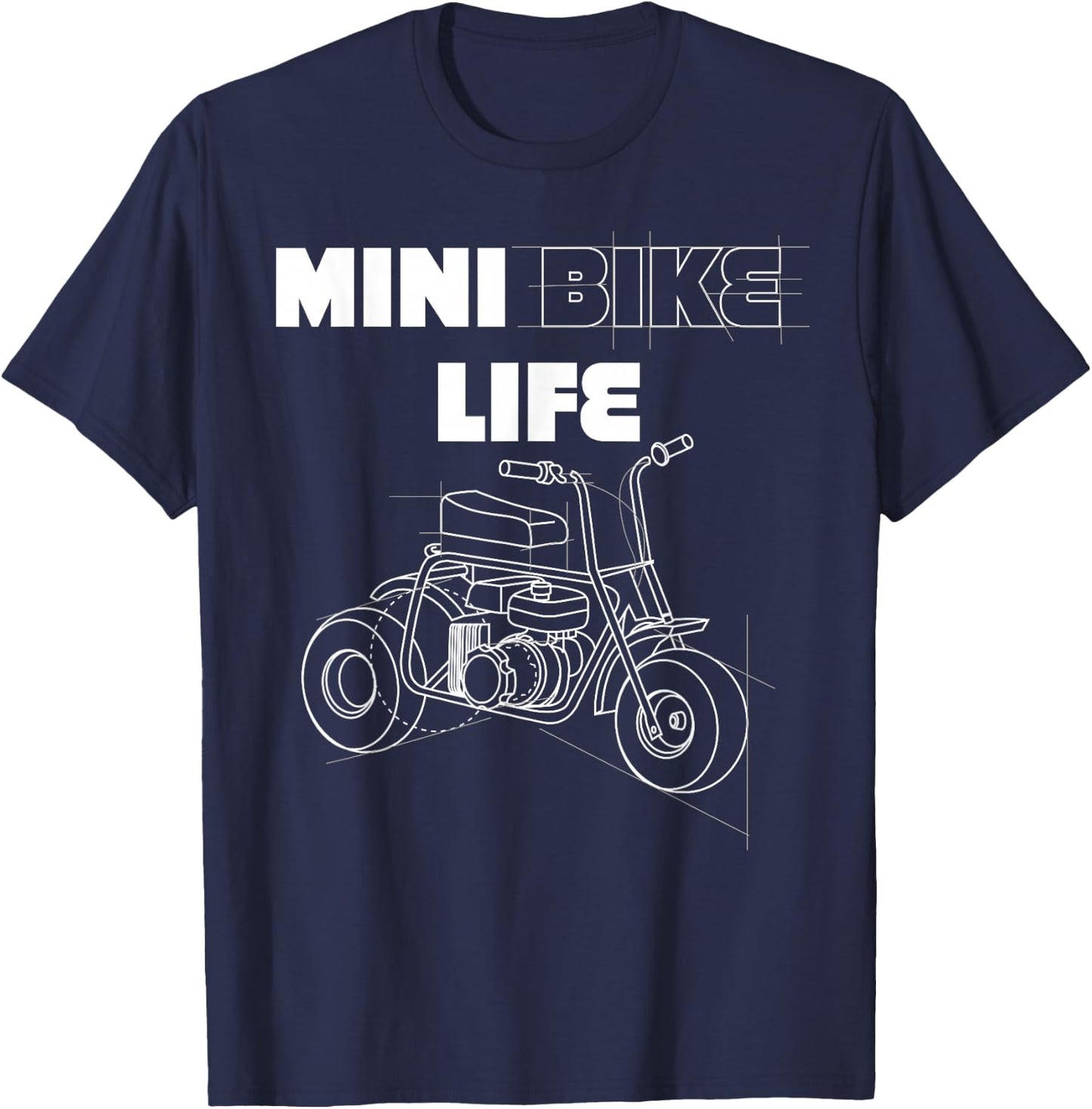 Minibike Mini Motorbike Funny Pocket Bike T-Shirt - T-Shirt | Navy