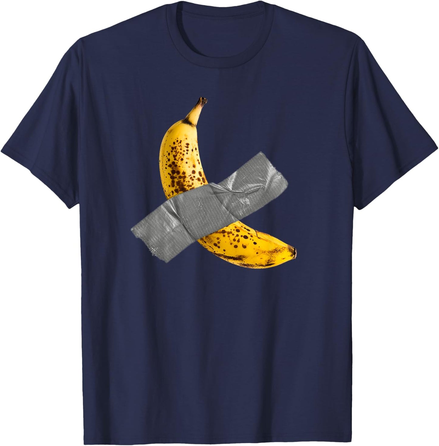 Duct-Tape Banana Hungry Artist $120,000 Duck-Tape Banana Art T-Shirt - T-Shirt | Navy