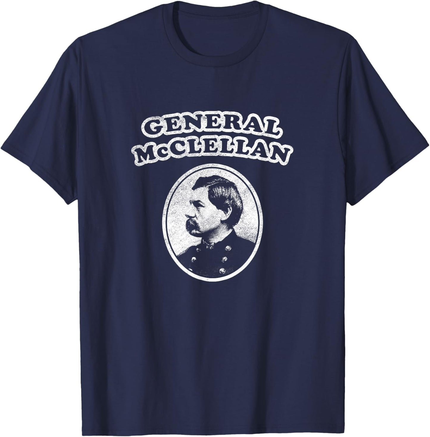 Retro General McClellan Civil War T-Shirt - T-Shirt | Navy