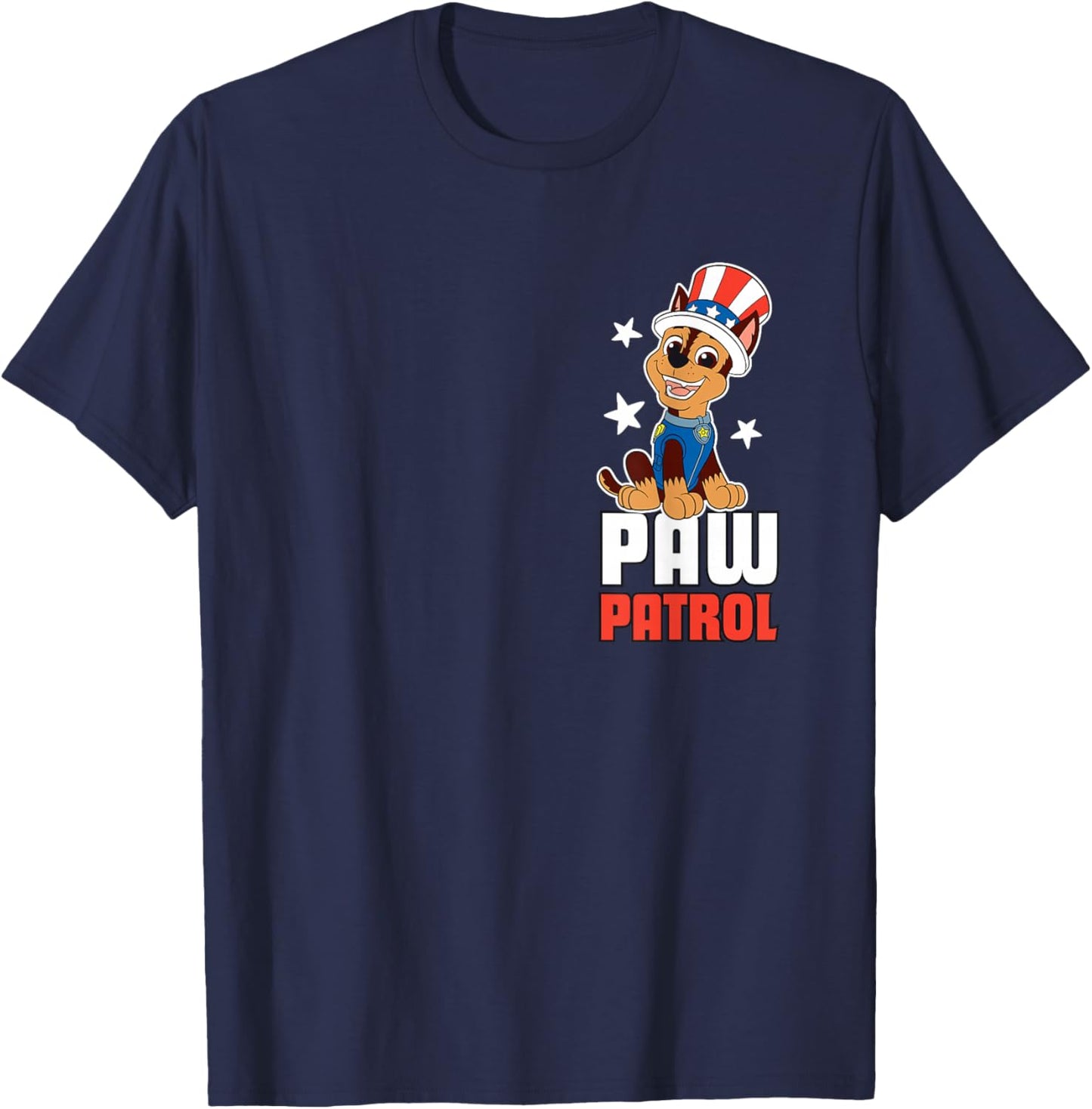 Paw Patrol Chase 4th Of July Patriotic Paws T-Shirt - T-Shirt | Navy