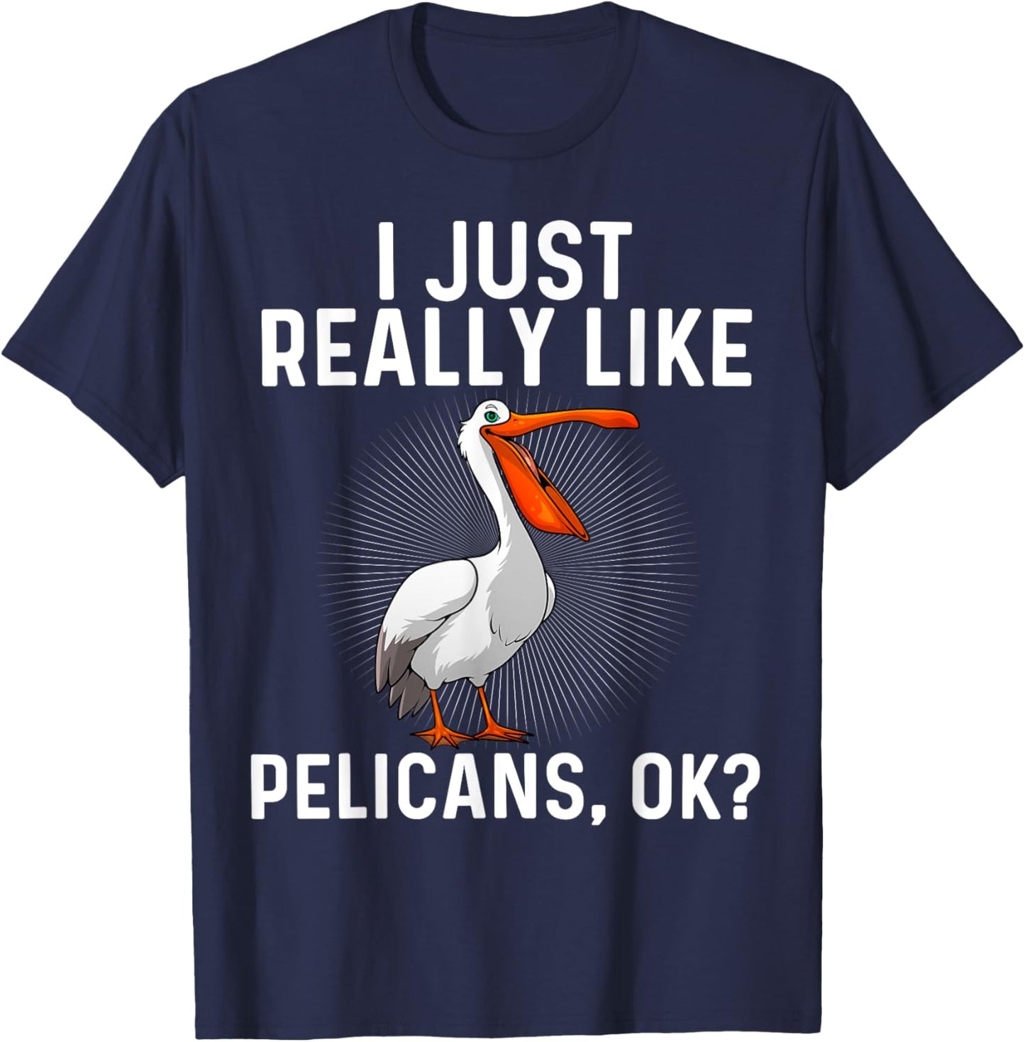 Funny Pelican Art Women Ornithology Pelican Lover T-Shirt - T-Shirt | Navy