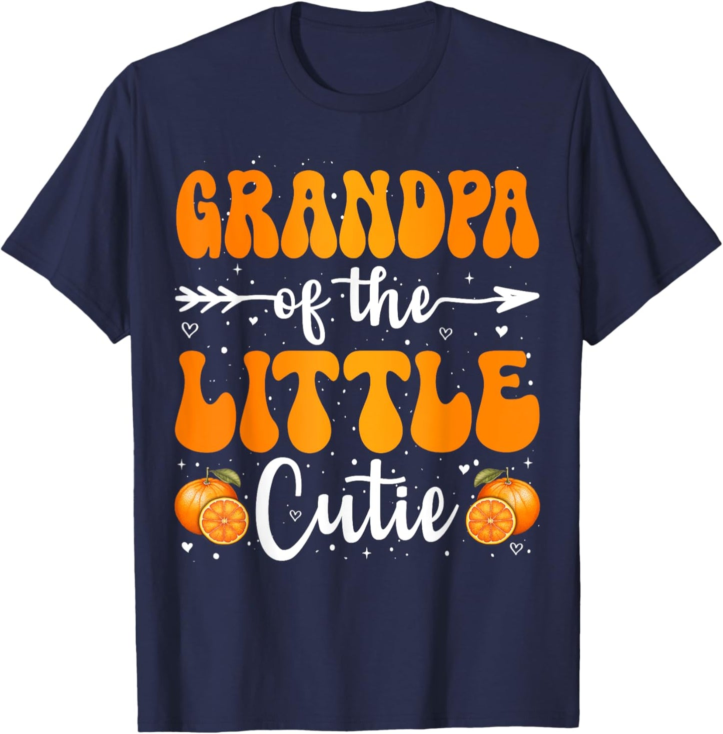 Grandpa Of The Little Cutie Orange Clementine Birthday Party T-Shirt - T-Shirt | Navy