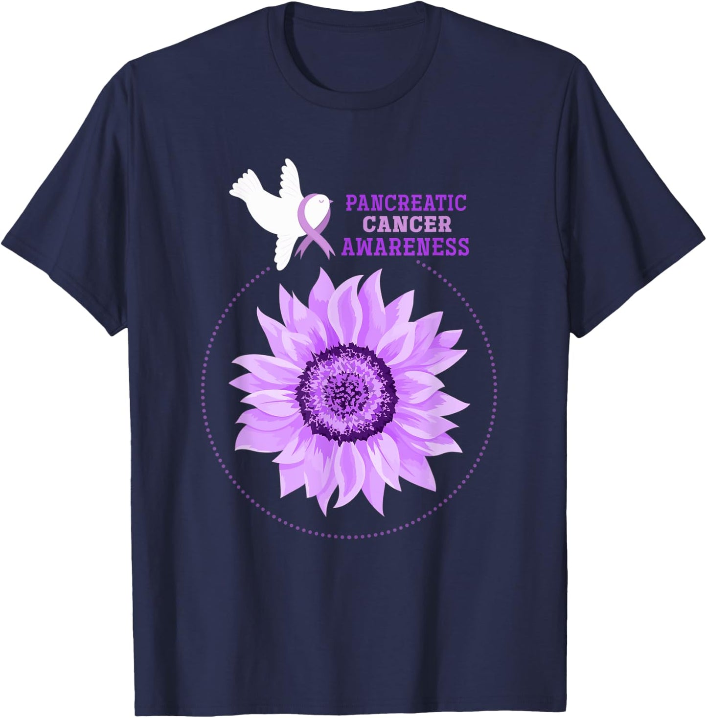 Pancreatic Cancer Awareness T-Shirt - T-Shirt | Navy