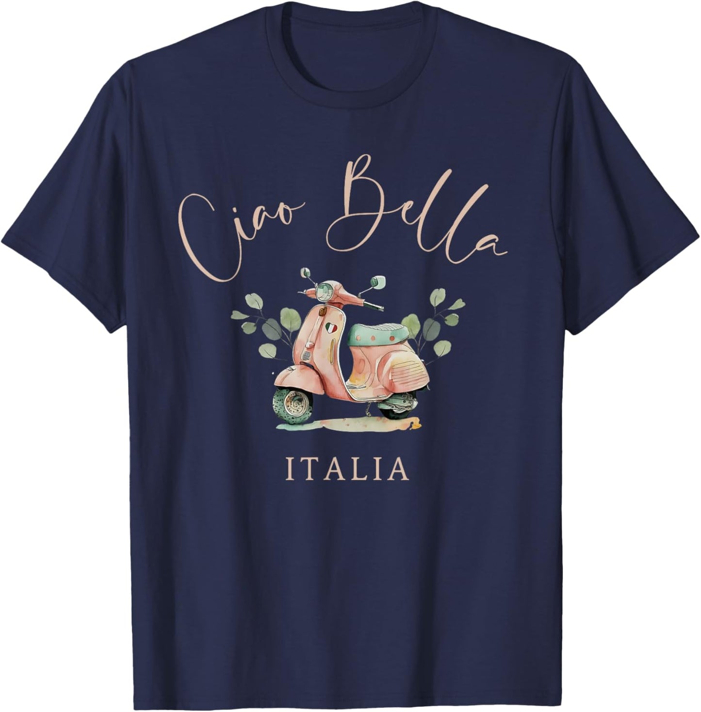 Ciao Bella Italy Casual Vacation and Summer Fashion T-Shirt - T-Shirt | Navy