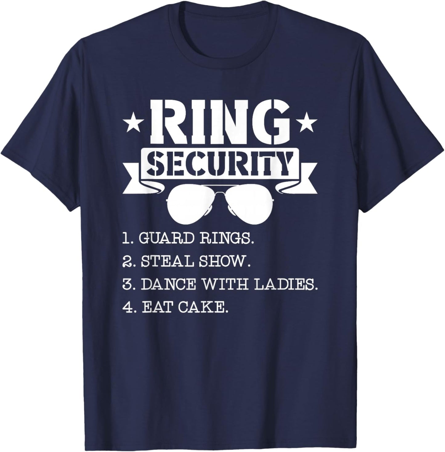 Ring Security Marriage Kids Toddler Wedding Ring Guard T-Shirt - T-Shirt | Navy