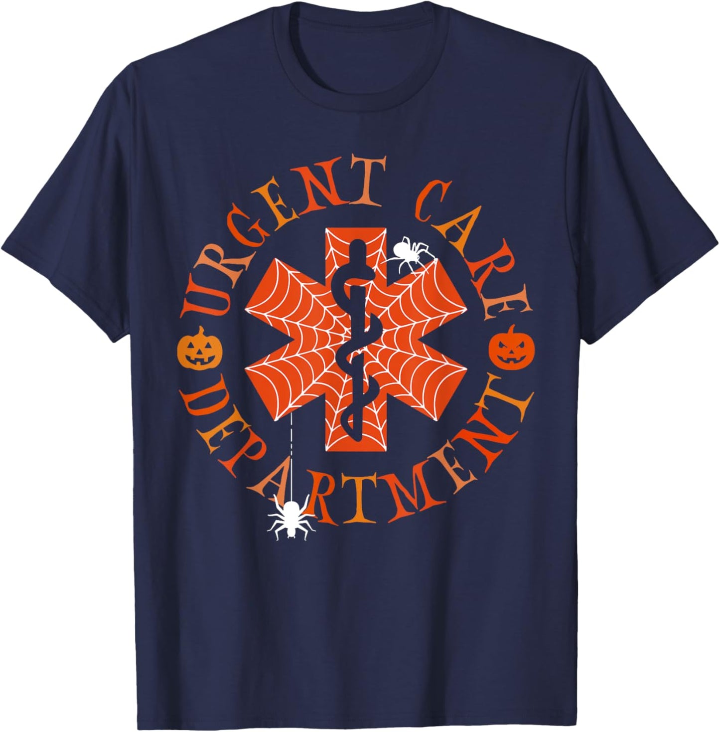 Halloween Urgent Care Department ICU Nursing Registered T-Shirt - T-Shirt | Navy