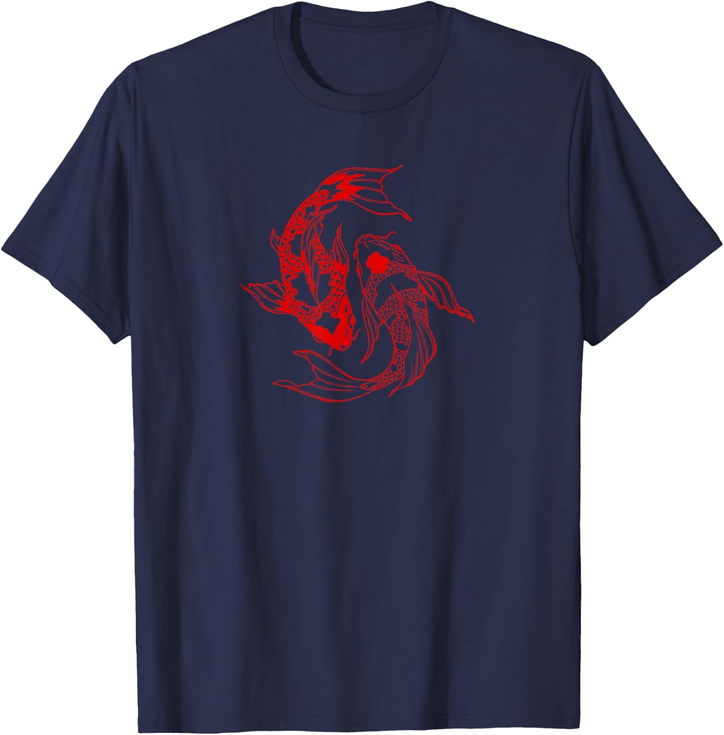 Koi Fish Japanese Koi Carp Japanese Fish Nishikigoi T-Shirt - T-Shirt | Navy