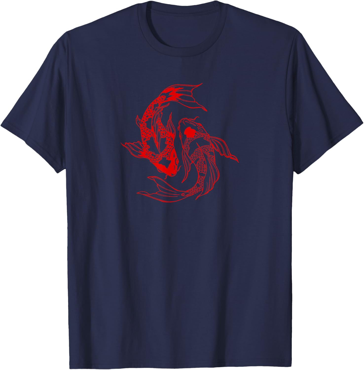 Koi Fish Japanese Koi Carp Japanese Fish Nishikigoi T-Shirt - T-Shirt | Navy