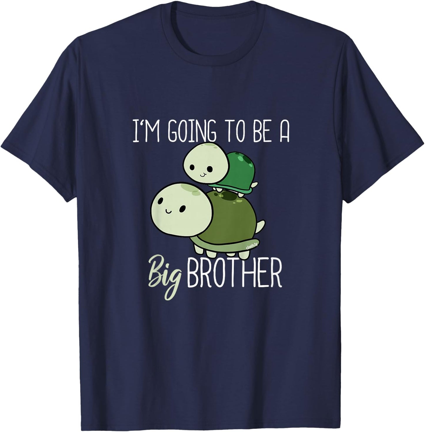 Kids I'm going to be Big Brother Shirt Turtle T-Shirt - T-Shirt | Navy