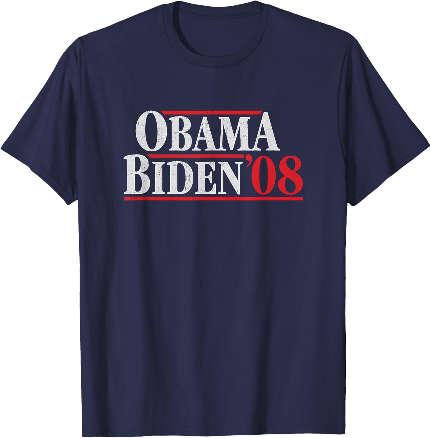 Obama 08 Shirt - Retro Campaign Obama Biden T-Shirt - T-Shirt | Navy