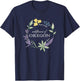 Wildflowers of Oregon– Vintage Native Plants State Design T-Shirt - T-Shirt | Navy