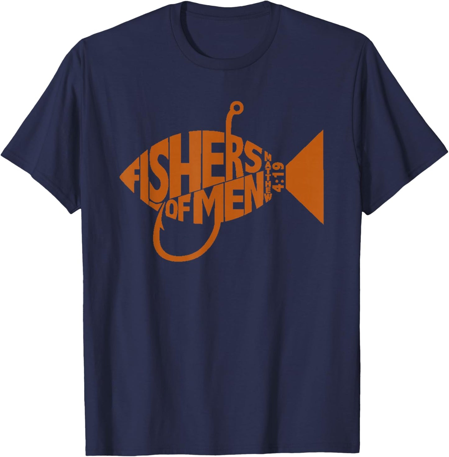 Fishers of Men shirt Christian Gifts Bible Verse T-Shirt - T-Shirt | Navy