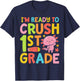 Axolotl I'm Ready To Crush 1st Grade First Day of School T-Shirt - T-Shirt | Navy