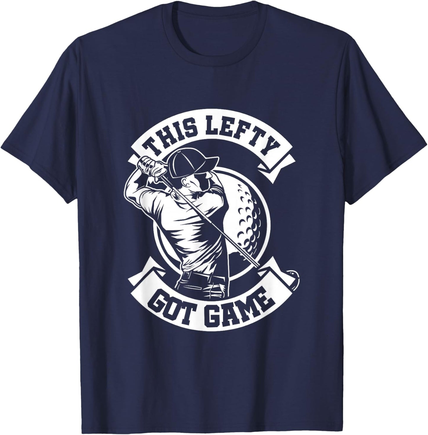 Lefty Lefty Left-Hander Golf Left Handed Golfing T-Shirt - T-Shirt | Navy