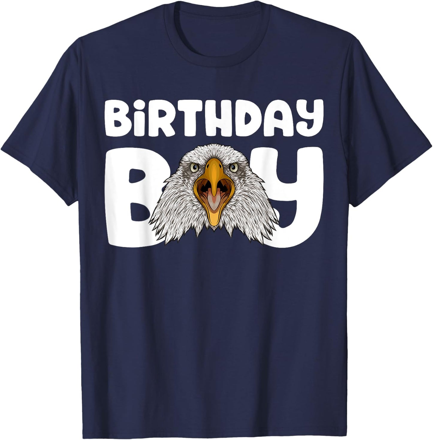 Eagle Birthday Boy Party Bird Kids Boys Bald Eagle Birthday T-Shirt - T-Shirt | Navy