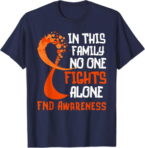 Functional Neurological Disorder Awareness FND Ribbon Family T-Shirt - T-Shirt | Navy