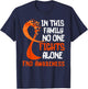 Functional Neurological Disorder Awareness FND Ribbon Family T-Shirt - T-Shirt | Navy