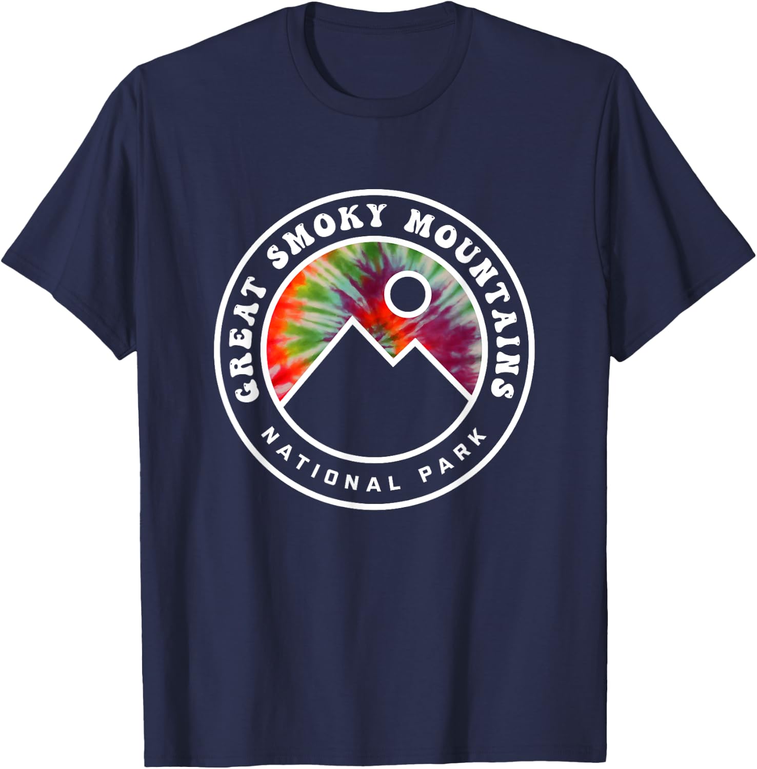Great Smoky Mountains National Park Tie Dye Tennessee T-Shirt - T-Shirt | Navy