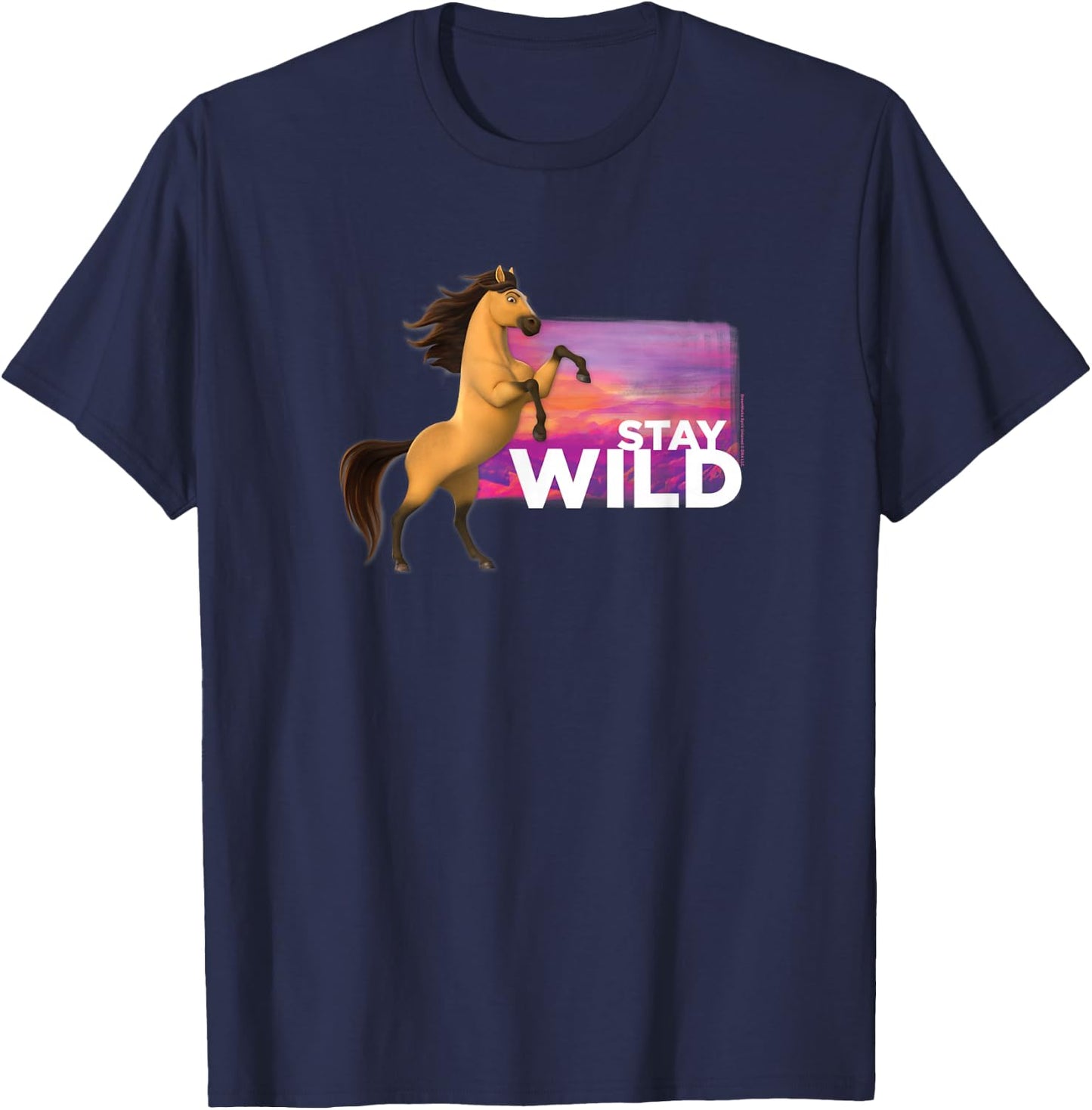 Spirit Untamed Stay Wild T-Shirt - T-Shirt | Navy
